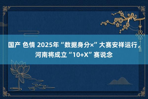 国产 色情 2025年“数据身分×”大赛安祥运行,河南将成立“10+X”赛说念